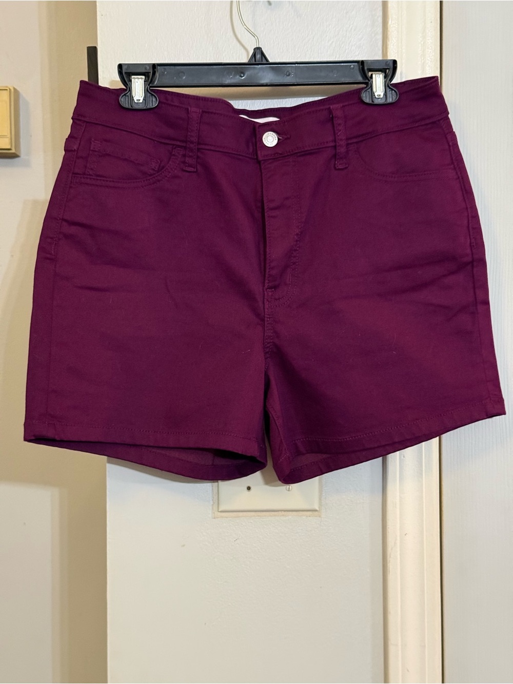 Zenana Outfitters Plum Cotton Blend Shorts XL